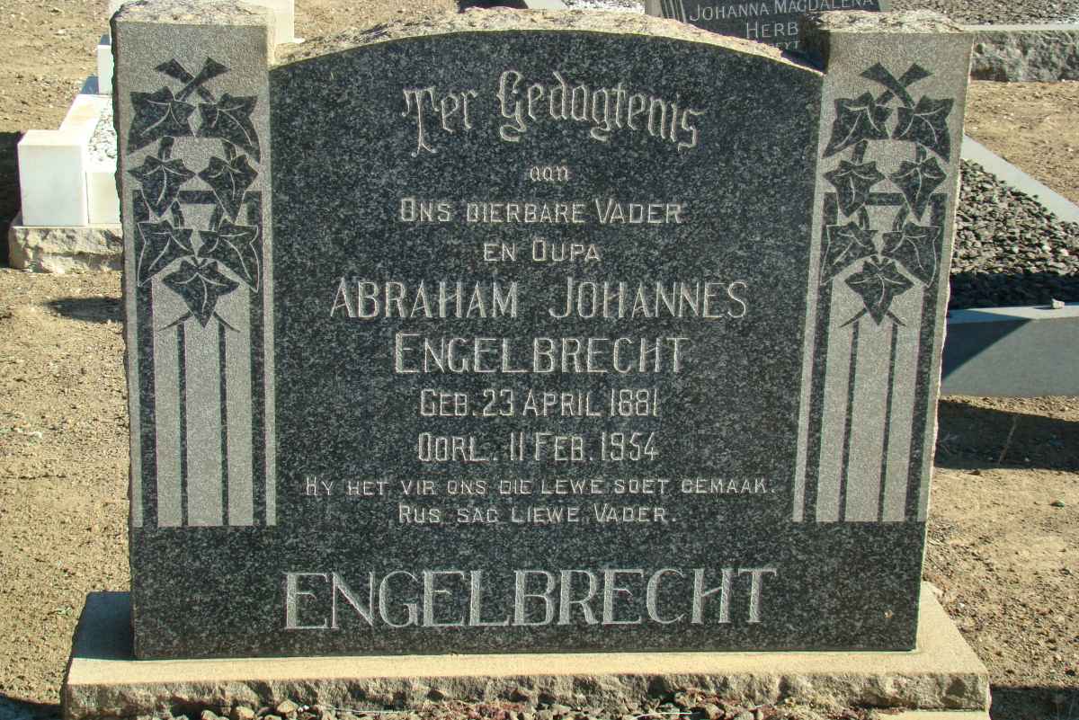 ENGELBRECHT Abraham Johannes 1881-1954