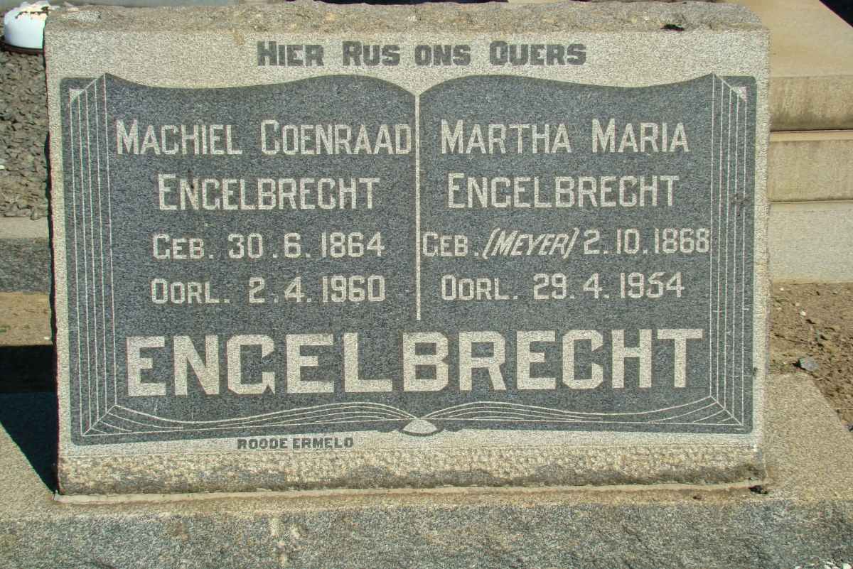 ENGELBRECHT Machiel Coenraad 1864-1960 &amp; Martha Maria MEYER 1868-1954