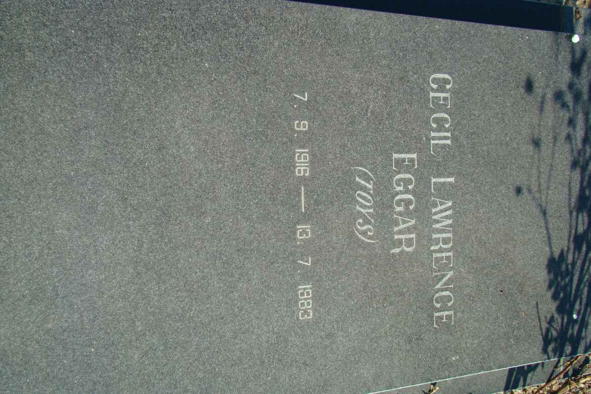 EGGAR Cecil Lawrence 1916-1983