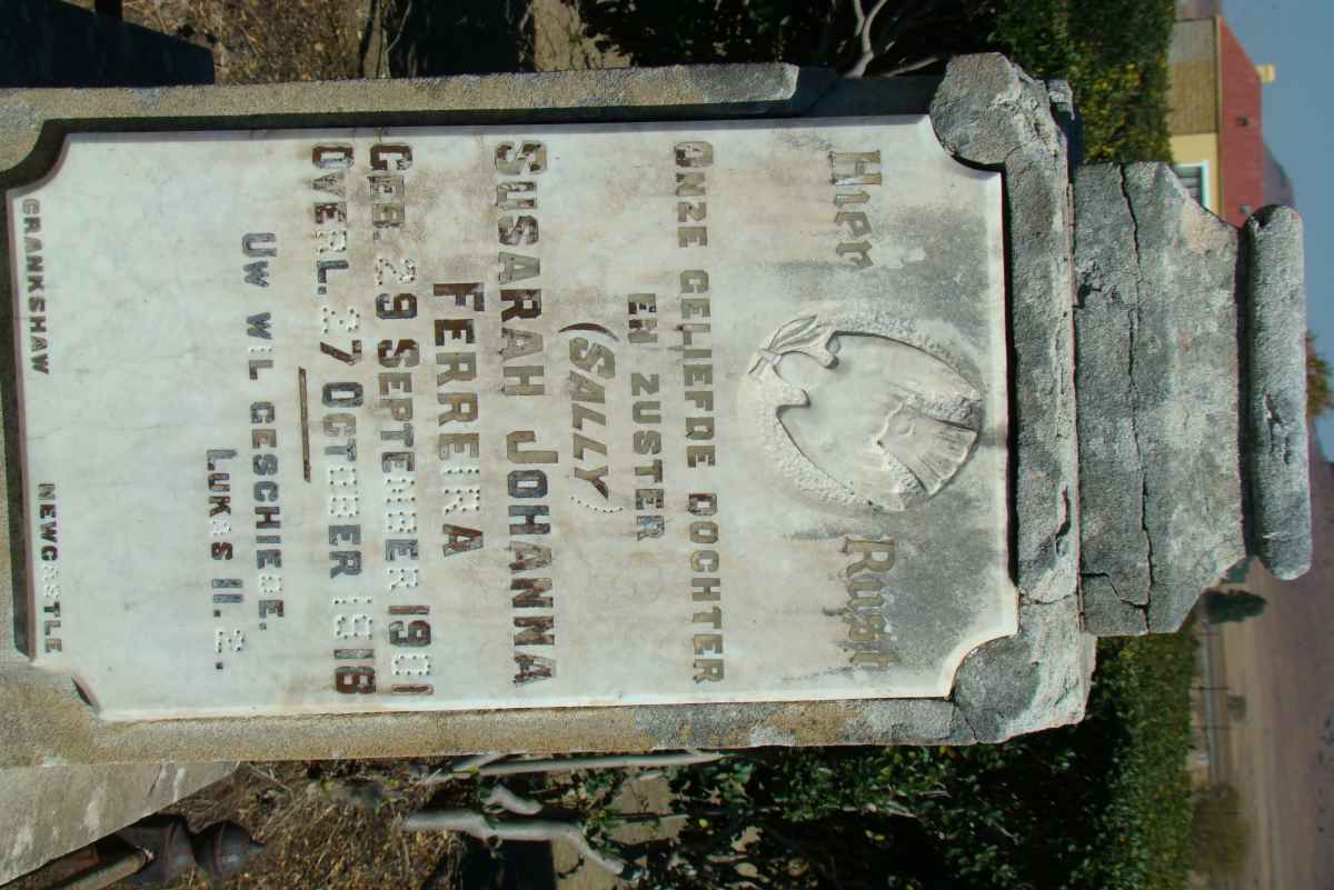 FERREIRA Susarah Johanna 1901-1918