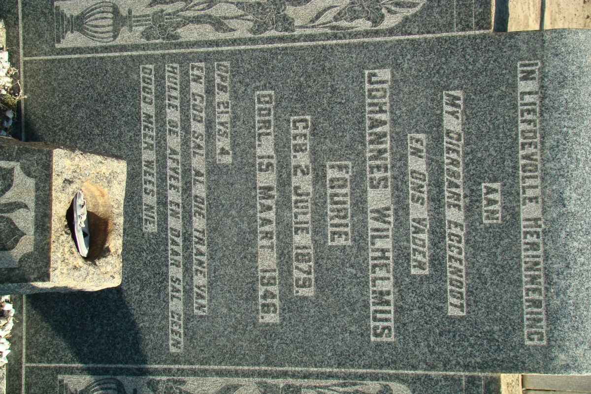 FOURIE Johannes Wilhelmus 1879-1946