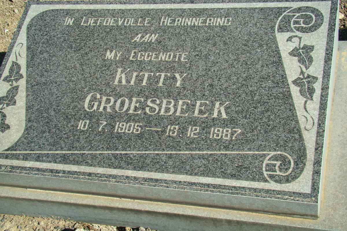 GROESBEEK Kitty 1905-1987