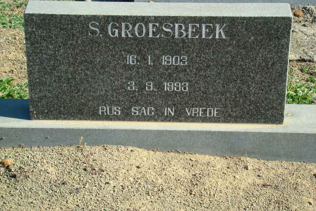 GROESBEEK S. 1903-1993