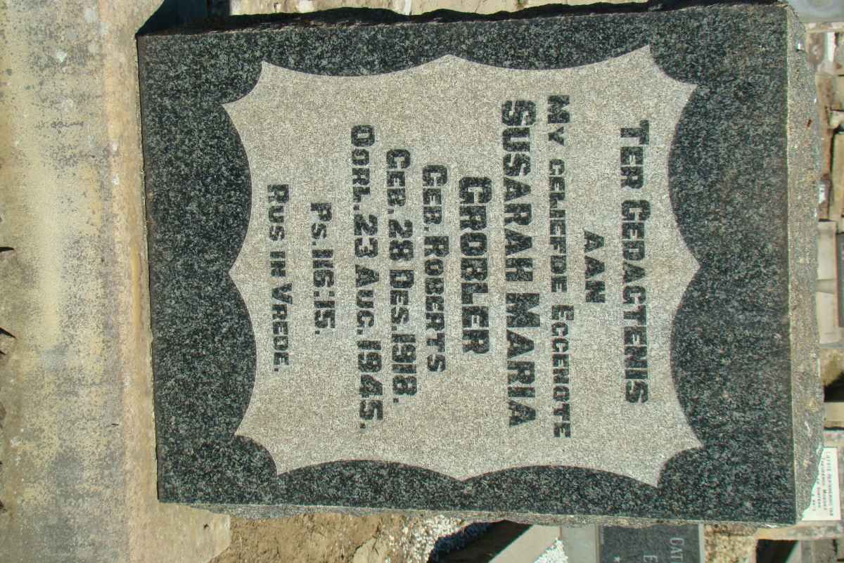 GROBLER Susarah Maria 1918-1945