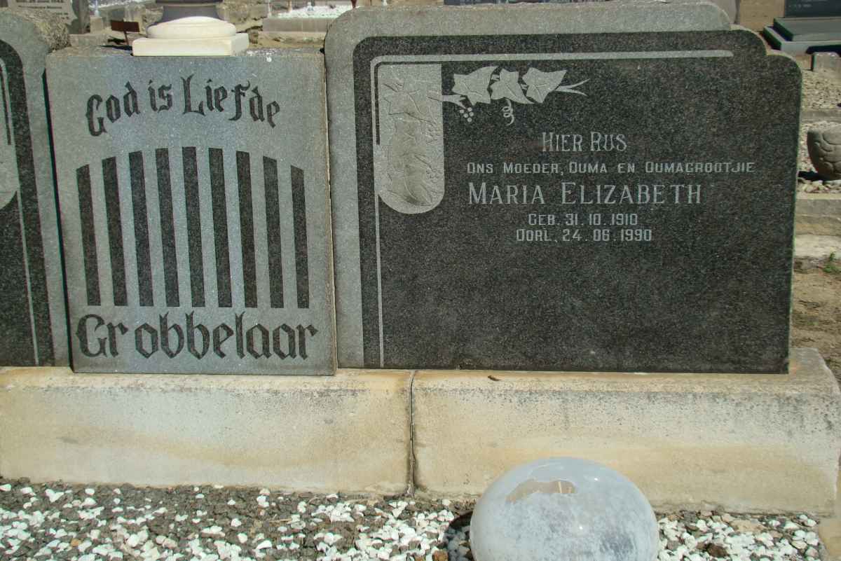 GROBBELAAR Maria Elizabeth 1910-1990