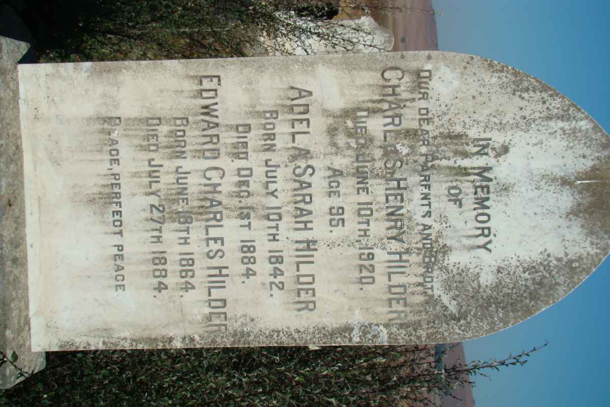 HILDER Charles Henry -1920 &amp; Adel Sarah 1842-1884 :: HILDER Edward Charles 1864-1884