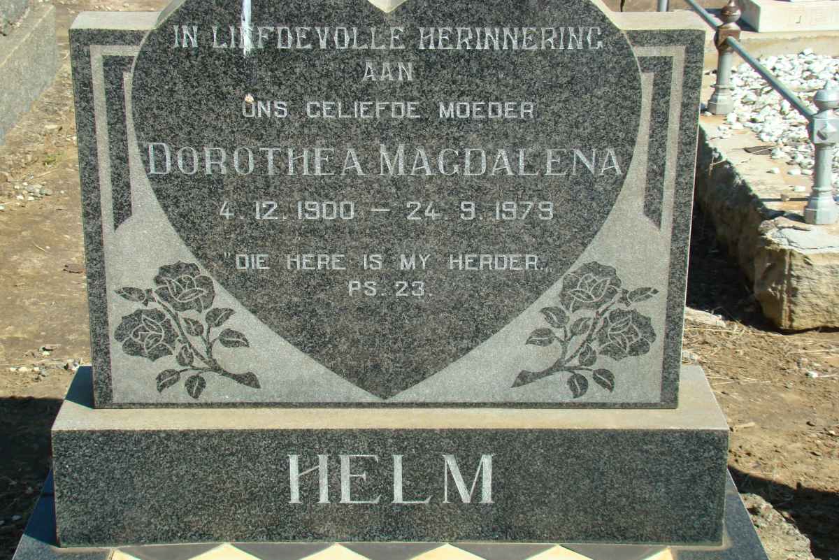HELM Dorothea Magdalena 1900-1979