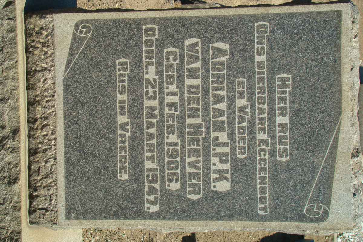 HEEVER Adriaan J.P.K., van den 1906-1947