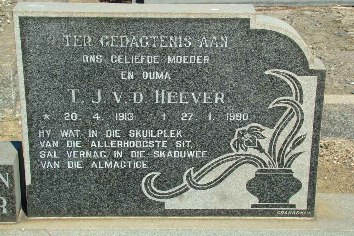 HEEVER T.J., v.d. 1913-1990
