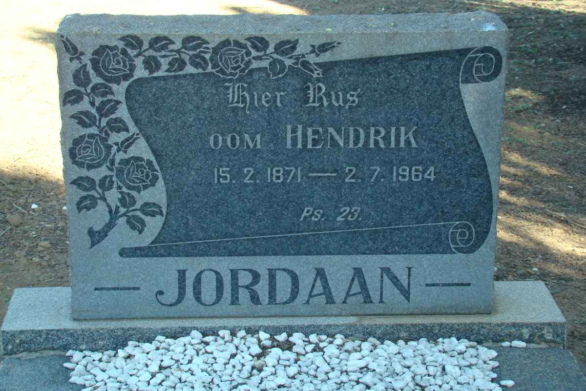 JORDAAN Hendrik 1871-1964