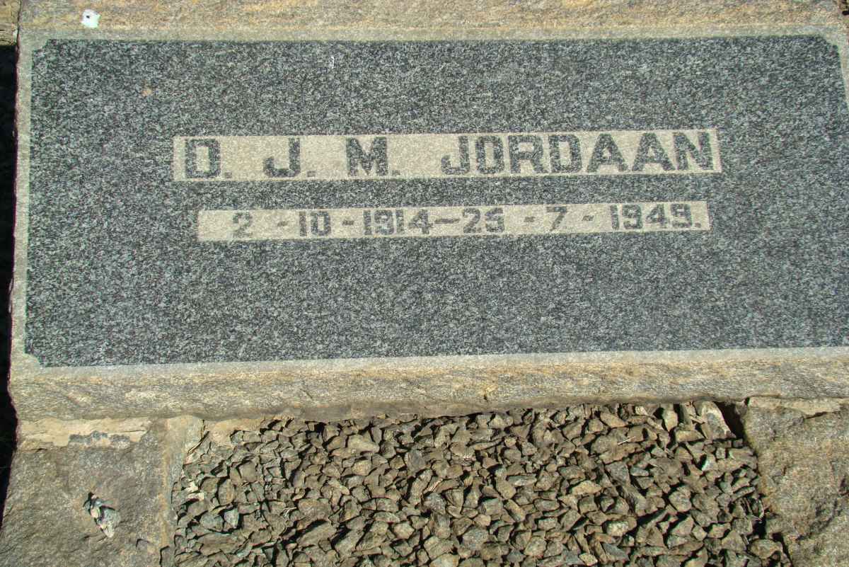 JORDAAN D.J.M. 1914-1949
