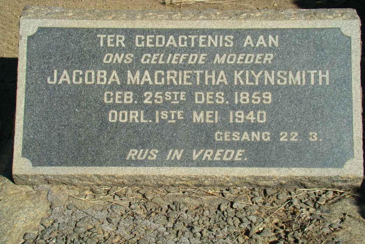 KLYNSMITH Jacoba Magrietha 1859-1940