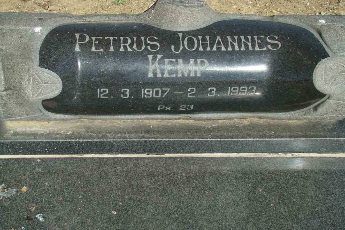 KEMP Petrus Johannes 1907-1993