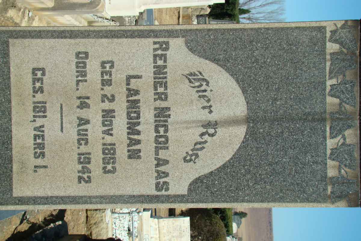 LANDMAN Renier Nicolaas 1863-1942