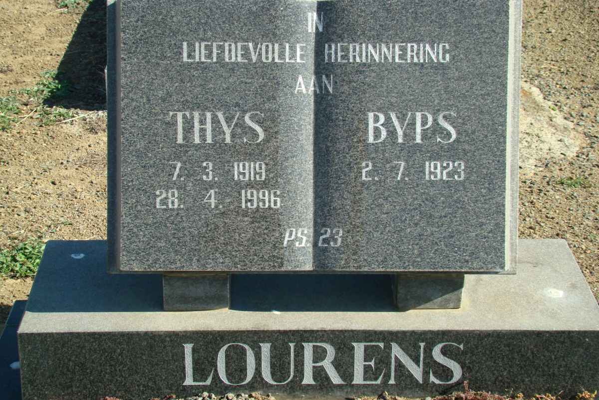 LOURENS Thys 1919-1996 &amp; Byps 1923-