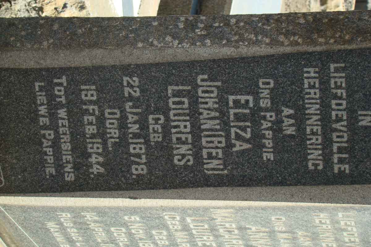 LOURENS Eliza Johan 1878-1944