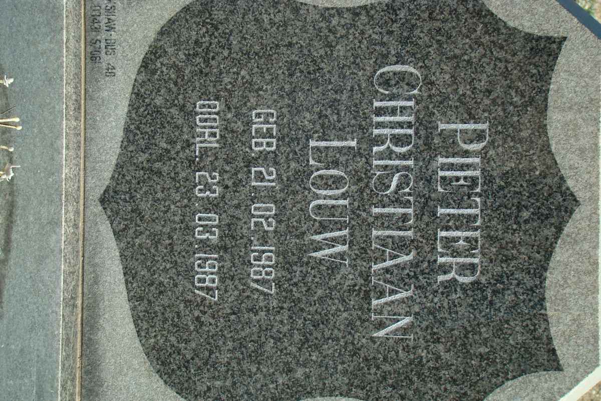 LOUW Pieter Christiaan 1987-1987