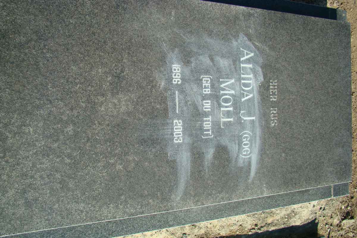 MOLL Alida J. nee DU TOIT 1896-2003