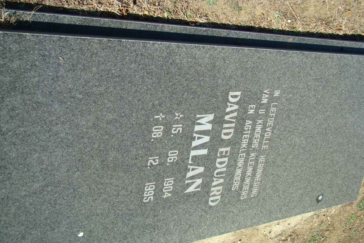 MALAN David Eduard 1904-1995