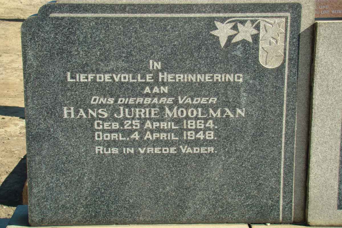MOOLMAN Hans Jurie 1864-1948