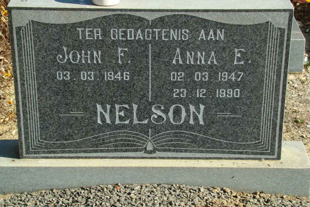 NELSON John F. 1946- &amp; Anna E. 1947-1990