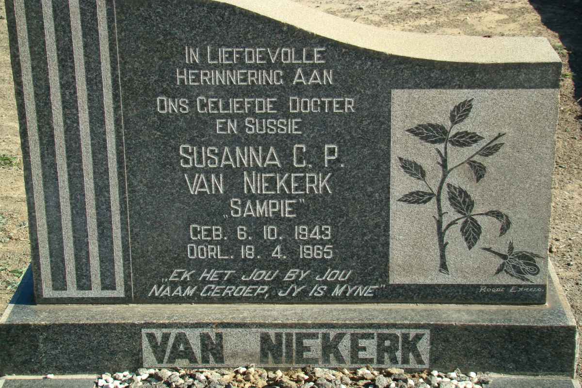 NIEKERK Susanna C.P., van 1943-1965