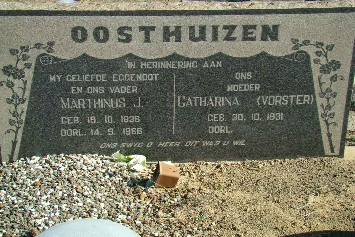 OOSTHUIZEN Marthinus J. 1936-1966 &amp; Catharina VORSTER 1931-