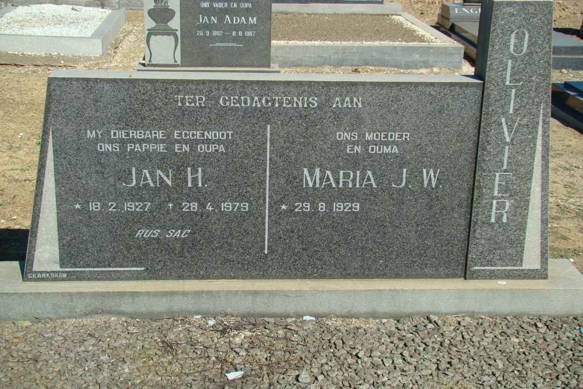 OLIVIER Jan H. 1927-1979 &amp; Maria J.W. 1929-