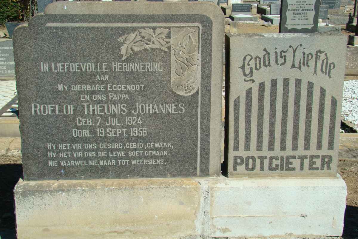 POTGIETER Roelof Theunis 1924-1956