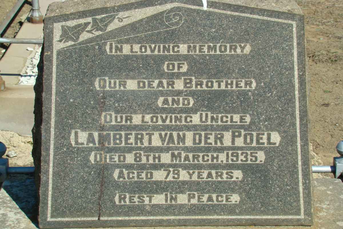 POEL Lambert, van der -1935