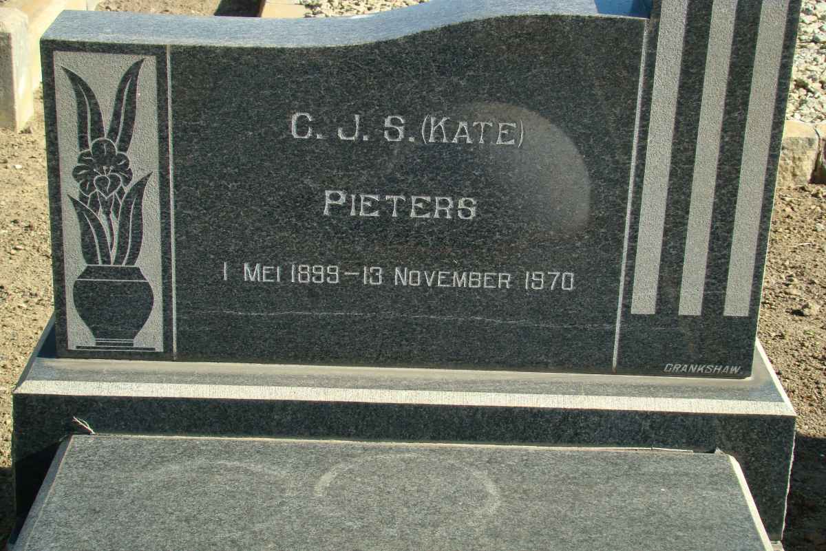 PIETERS C.J.S. 1899-1970