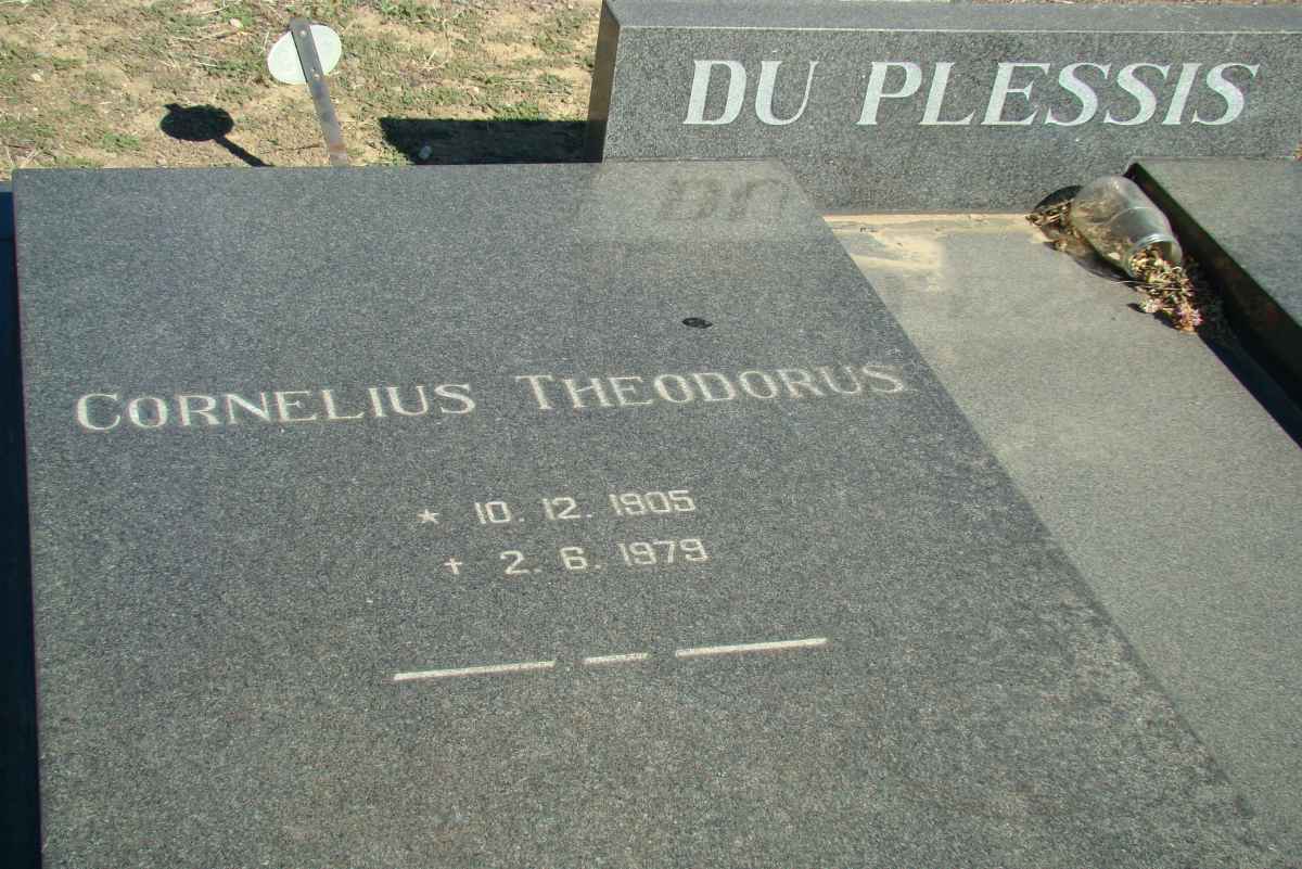 PLESSIS Cornelius Theodorus, du 1905-1979