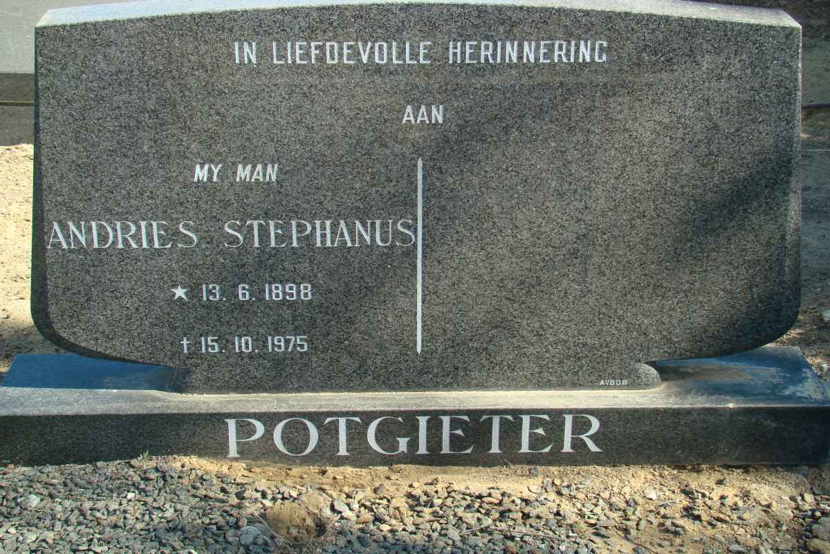 POTGIETER Andries Stephanus 1898-1975