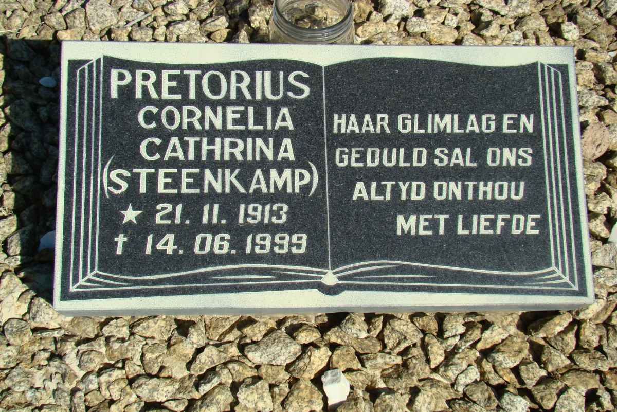 PRETORIUS Cornelia Catharina nee STEENKAMP 1913-1999