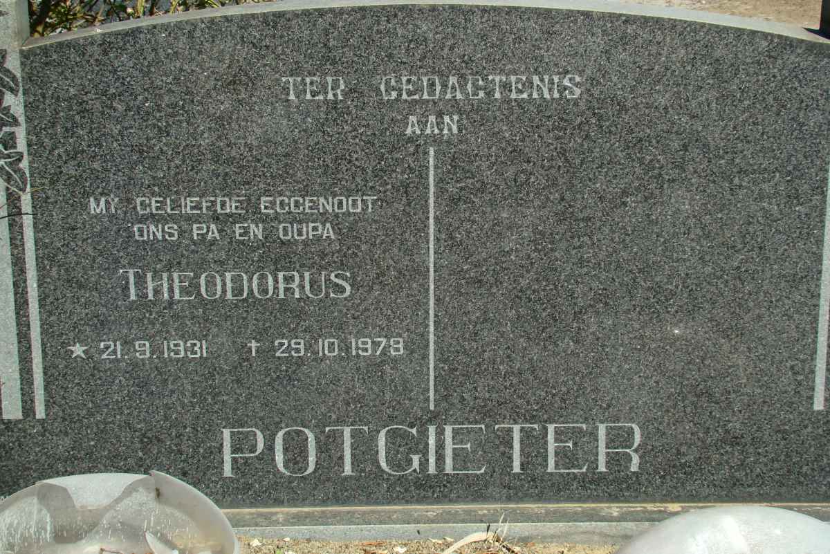 POTGIETER Theodorus 1931-1979