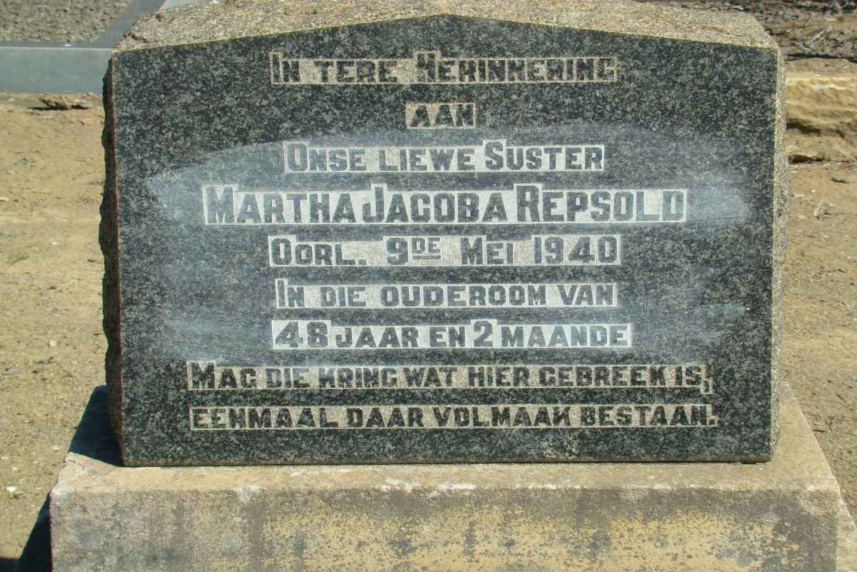 REPSOLD Martha Jacoba -1940 