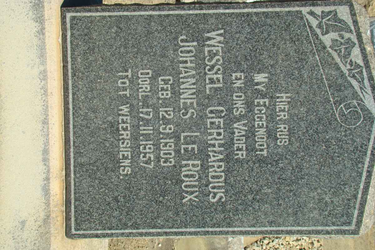 ROUX Wessel Gerhardus Johannes, le 1903-1957
