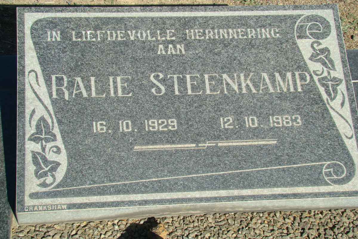 STEENKAMP Ralie 1929-1983