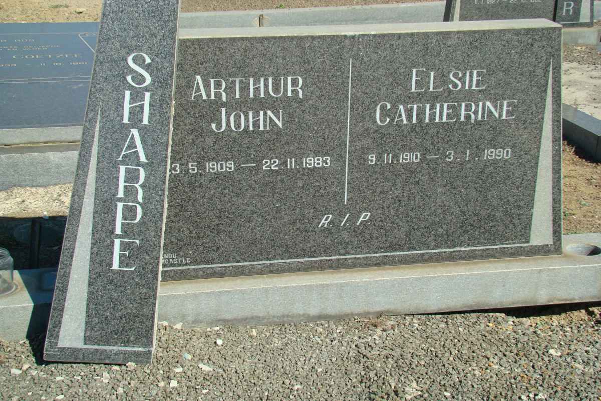 SHARPE Arthur John 1909-1983 &amp; Elsie Catherine 1910-1990