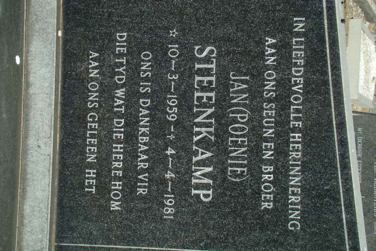 STEENKAMP Jan 1959-1981