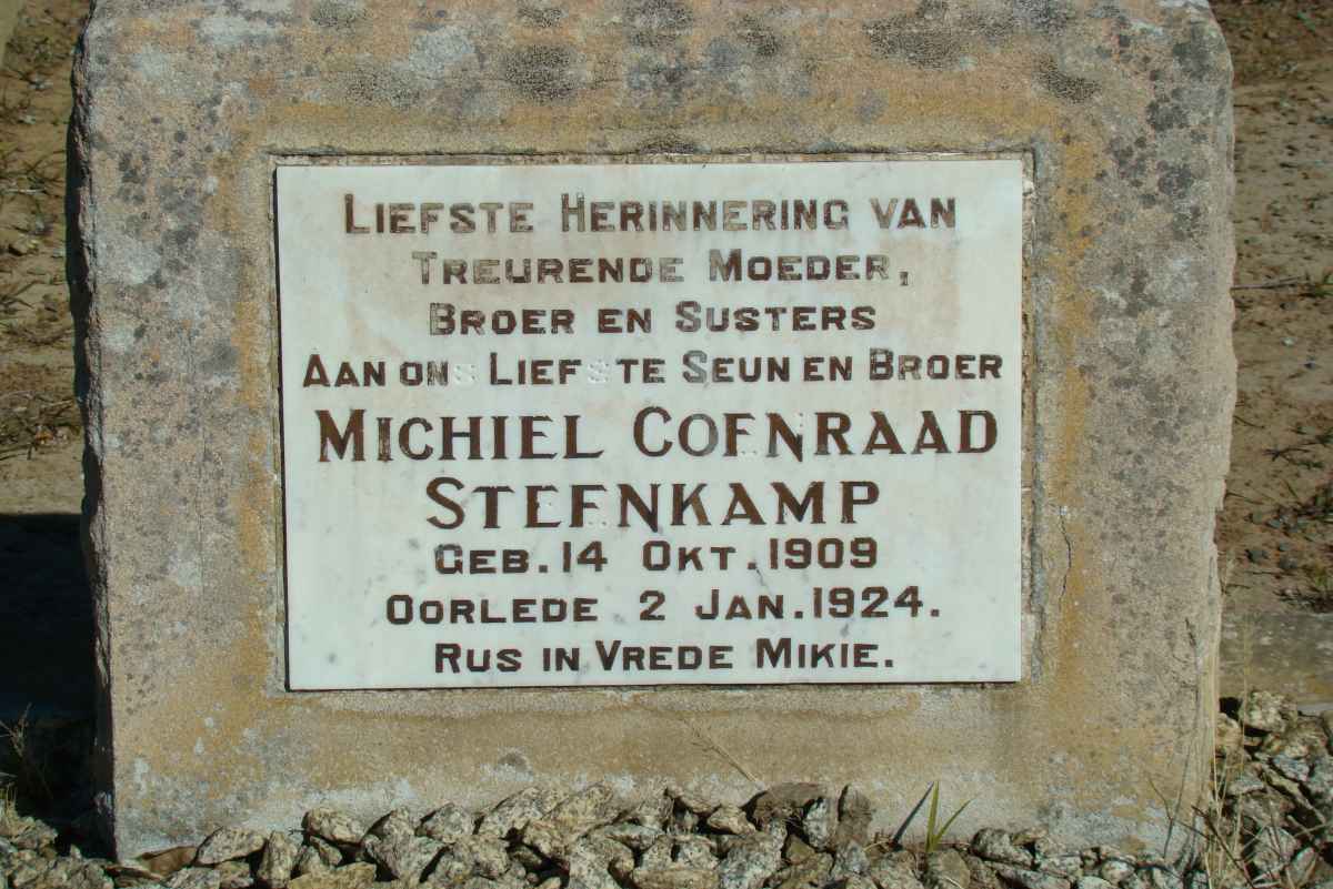 STEENKAMP Michiel Coenraad 1909-1924