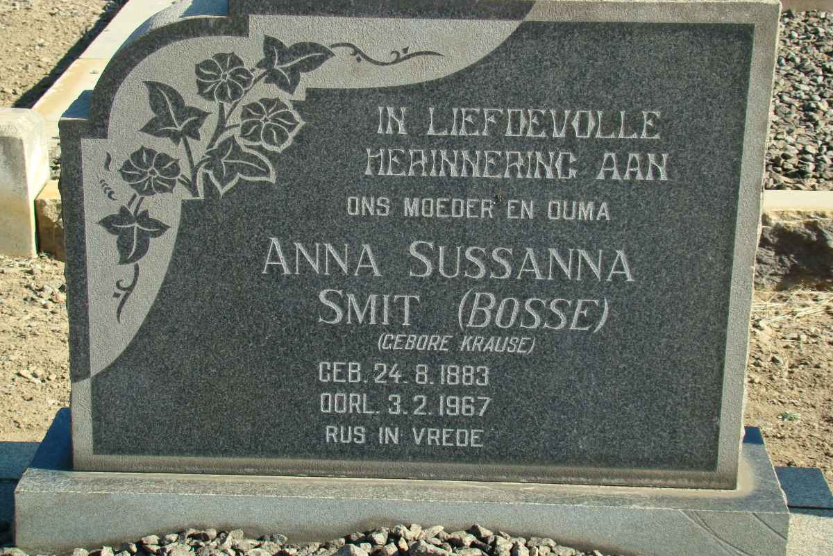 SMIT Anna Susannna nee KRAUSE 1883-1967