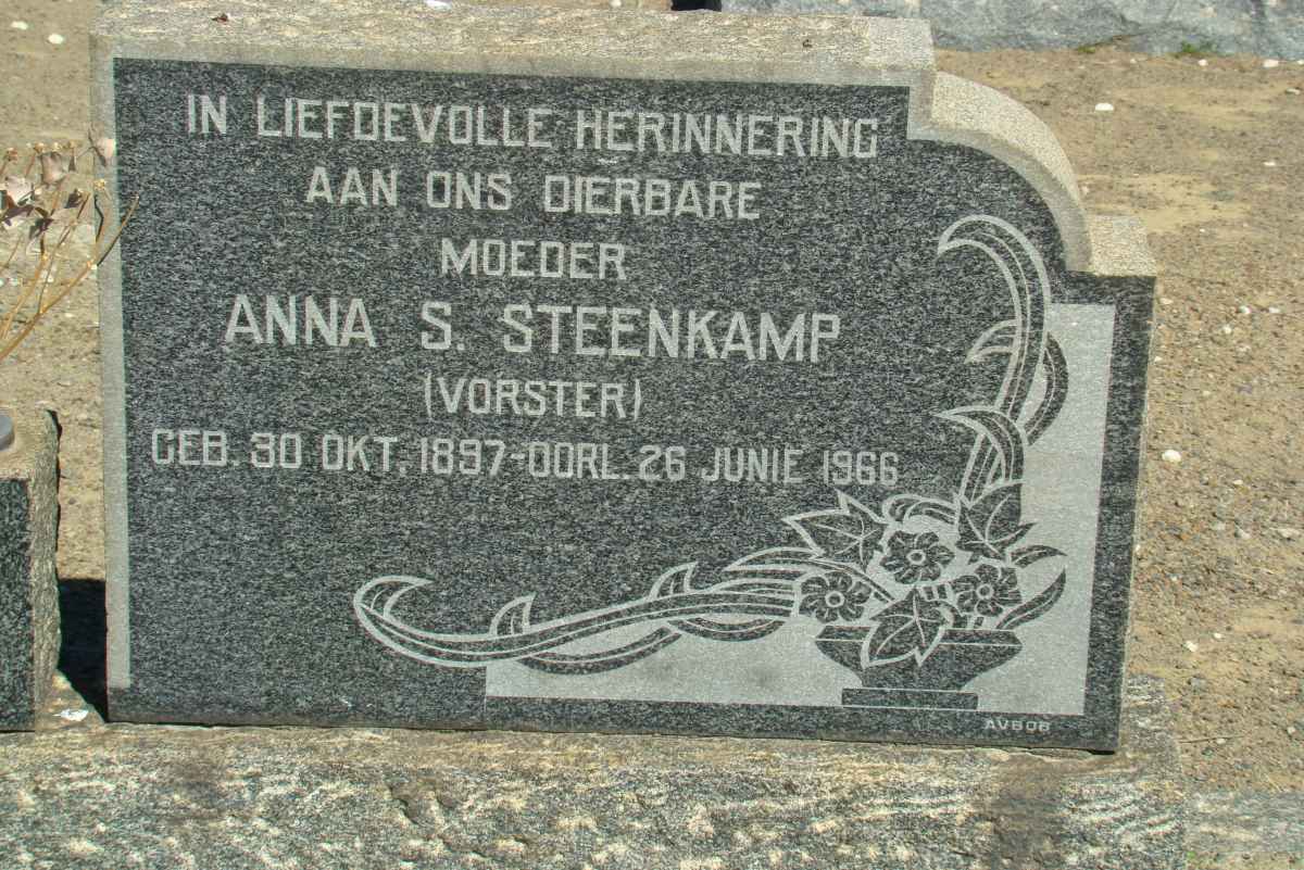 STEENKAMP Anna S. nee VORSTER 1897-1966