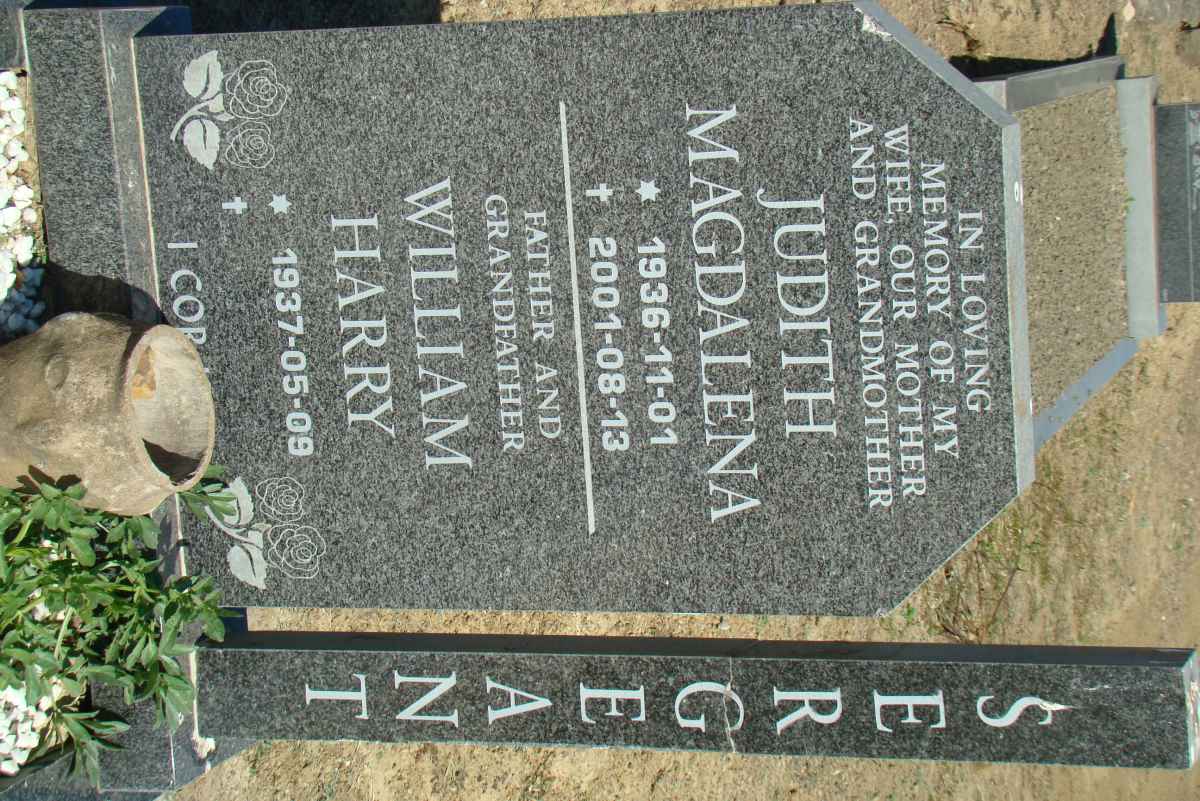 SERGEANT William Harry 1937-  &amp; Judith Magdalena 1936-2001