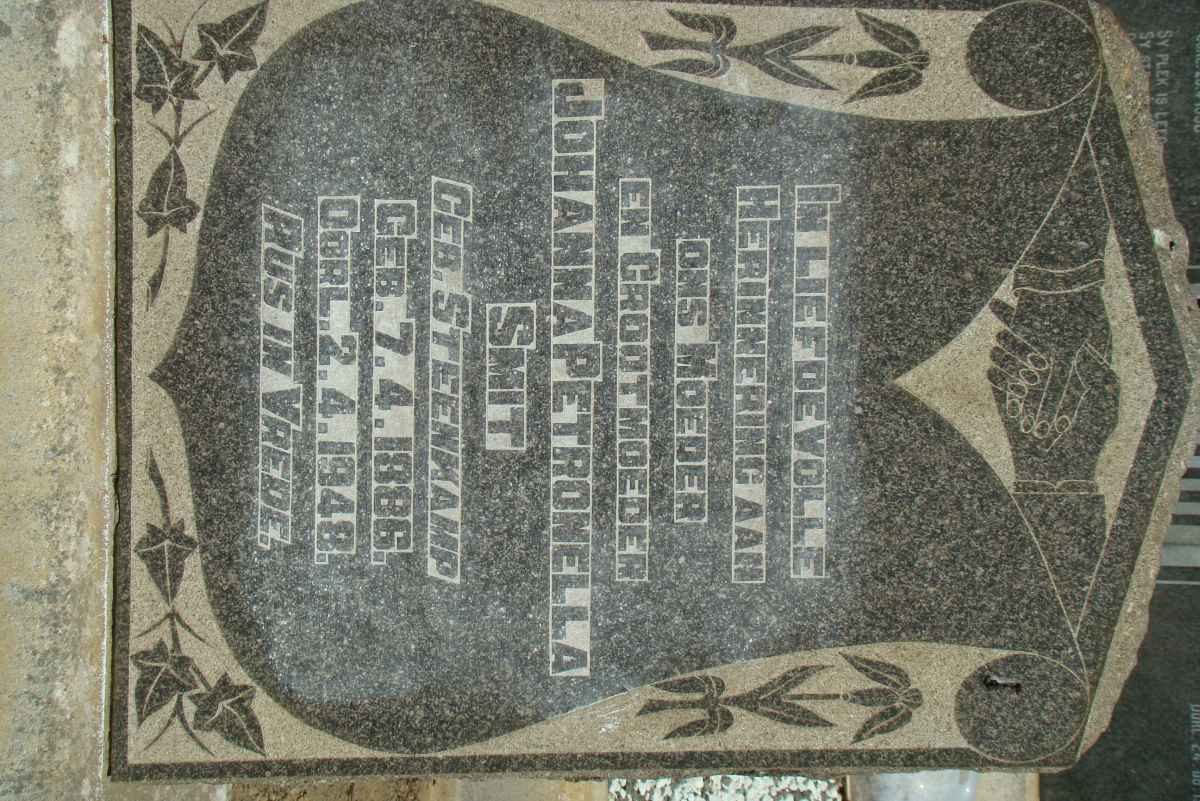SMIT Johanna Petronella nee STEENKAMP 1886-1948