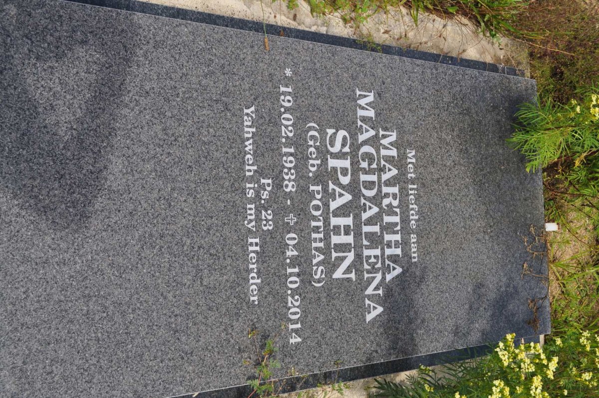 SPAHN Martha Magdalena nee POTHAS 1938-2014