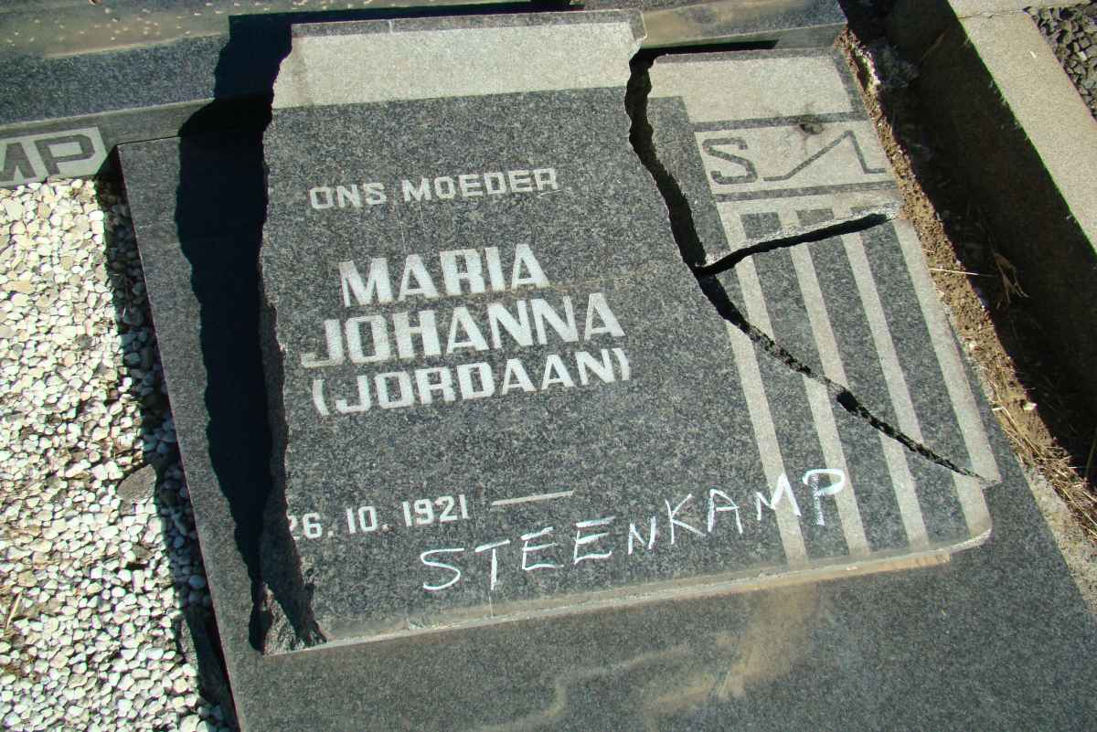 STEENKAMP Maria Johanna nee JORDAAN 1921-