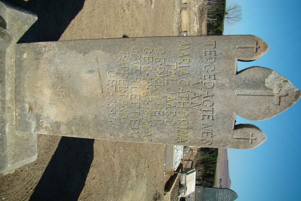 TALJAARD Maria Cathorina nee KLOPER 1867-1930