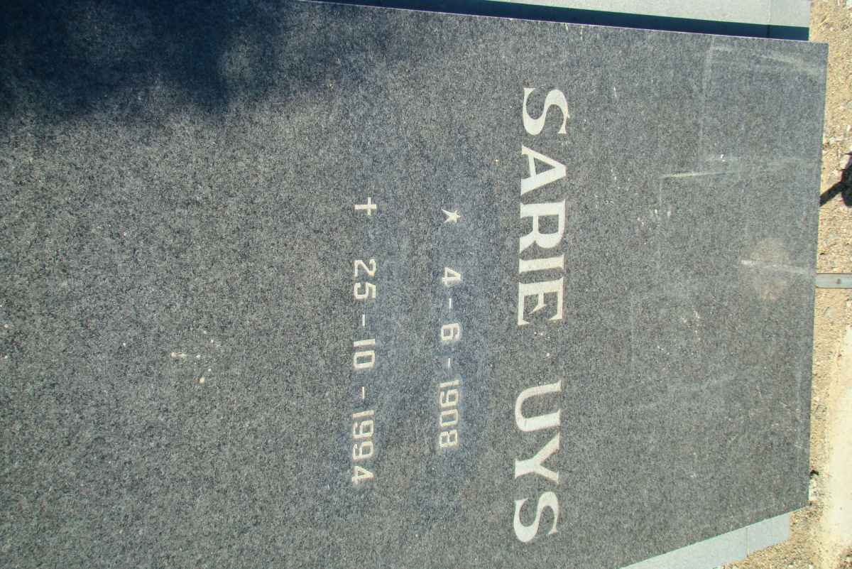 UYS Sarie 1908-1994