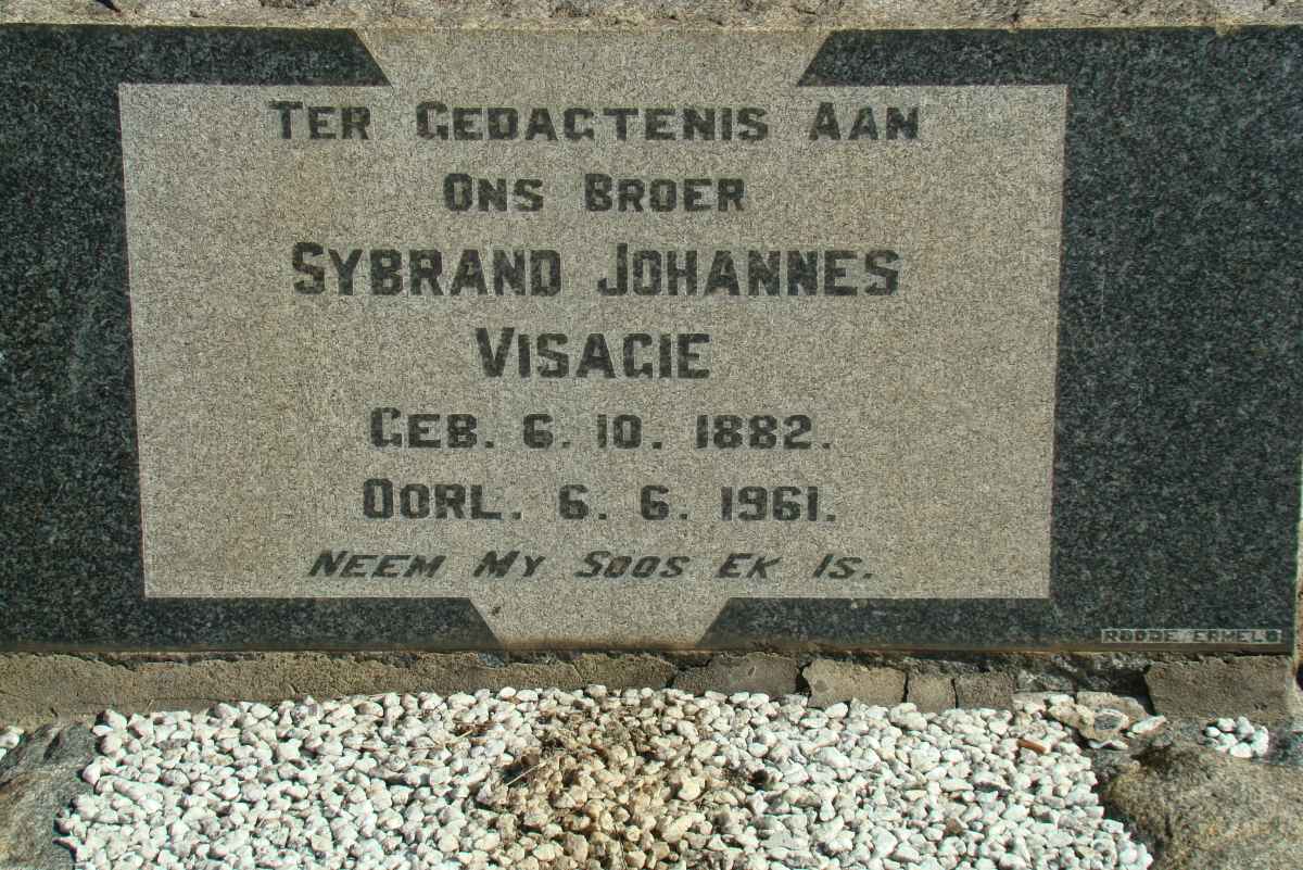 VISAGIE Sybrand Johannes 1882-1961